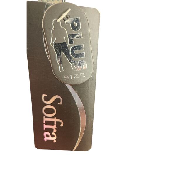 *5 for $25* Sofra NWT One Size Plus Size Navy Fleece Semaless Leggings - Picture 2 of 9